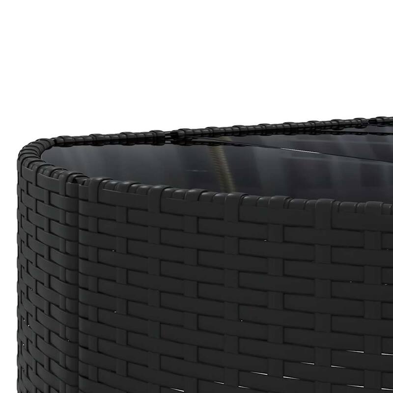 vidaXL Patio Sofa Set Set of 6 Black - 8.2 x 12.1 x 4.6