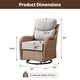 preview thumbnail 170 of 199, Outdoor Patio Sofa Swivel Chair with 6-Inch Thick Cushions Set