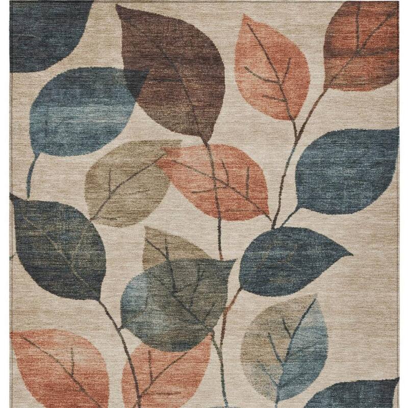 HomeRoots Floral Transitional Rectangle Outdoor Rug