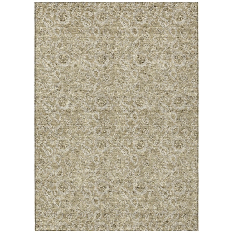 HomeRoots Floral Transitional Rectangle Outdoor Rug