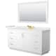 Option White / White Quartz Top / Brushed Gold Hardware