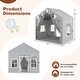preview thumbnail 13 of 18, Gymax 3-4 Kids Large Play Tent House w/ 2 Opening Doors Star Lights &