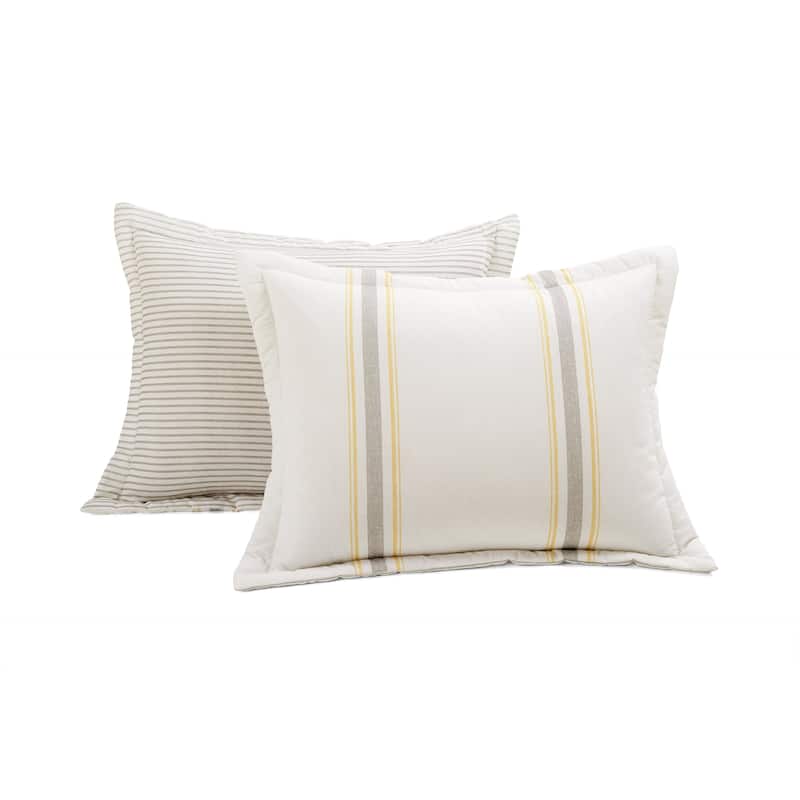 Lush Decor Farmhouse Stripe 3-piece Comforter Set