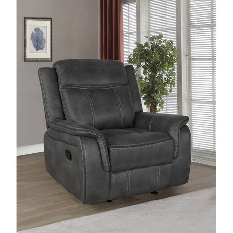 Coaster Furniture Lawrence Upholstered Tufted Back Glider Recliner