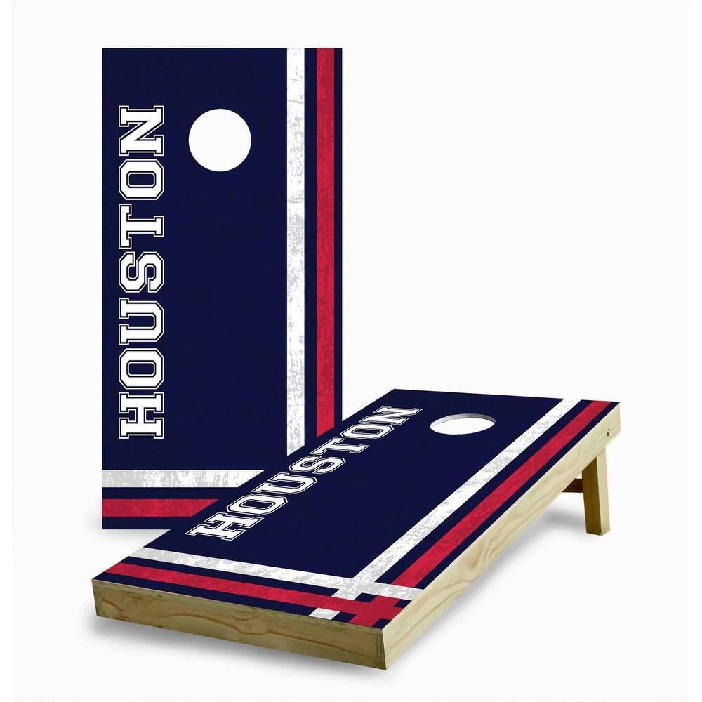 Houston Texans Multi Stripe Regulation 2x4 Cornhole Game Set