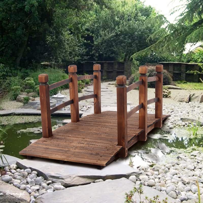 Outdoor Courtyard Anticorrosive Wood Landscape Bridge