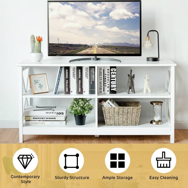 Gymax TV Stand Entertainment Media Center for TV's up to 55'' w/