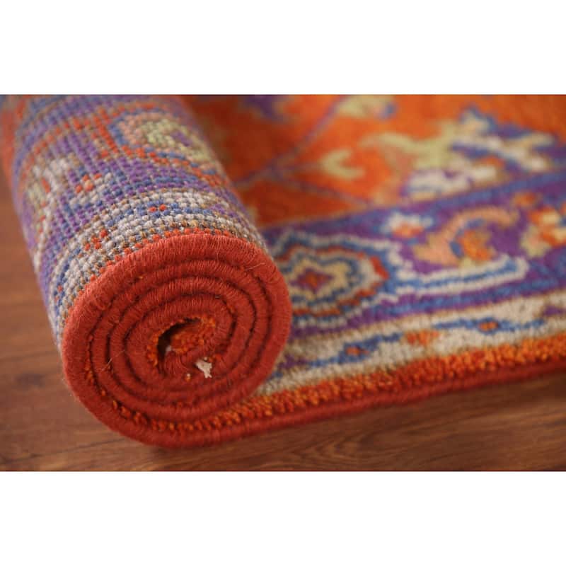 Heriz-Serapi Oriental Accent Rug Handmade Grey Wool Carpet - 3'0"x 4'11"