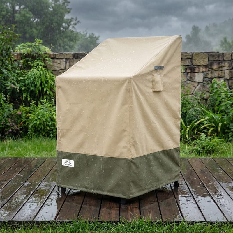 Aoodor Heavy Duty Patio Chair Cover with Air Vents for Stackable Dining Chairs/ Rocking Chair/ Outdoor Swivel - 26"W x 28"D x 48"H