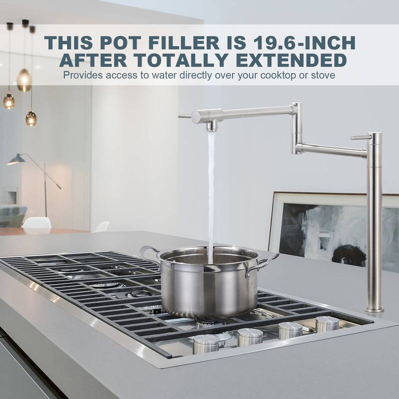 WOWOW Deck Mount Pot Filler Folding Faucet