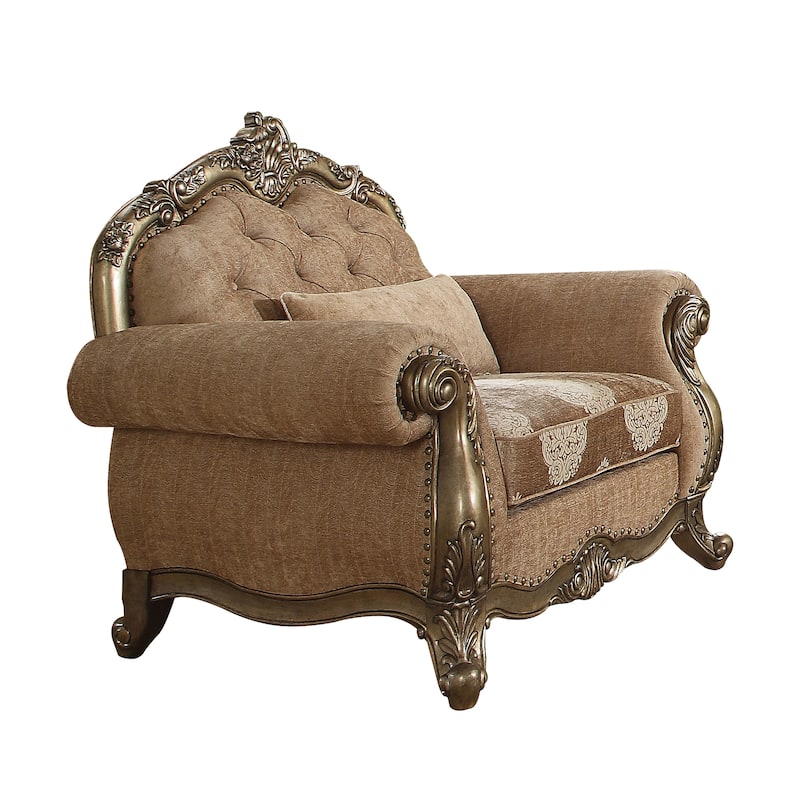 Liam Chair with 1 Pillow - Tan/Vintage Oak