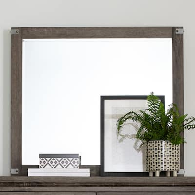 Lakeside Haven Brownstone Landscape Mirror