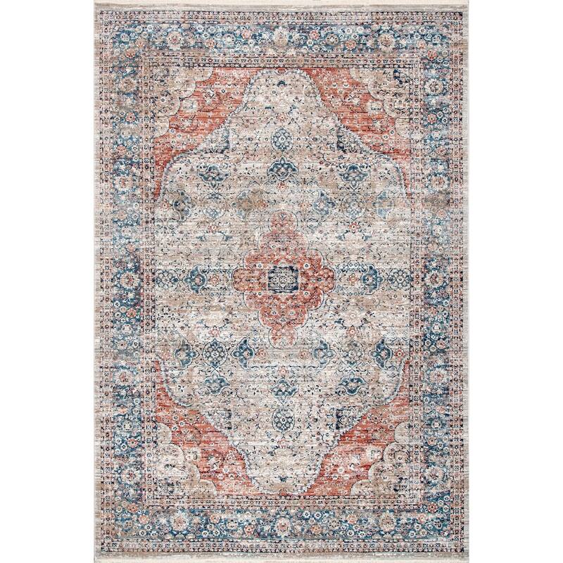 Nuloom Transitional Vintage Medallion Cottrell Area Rug