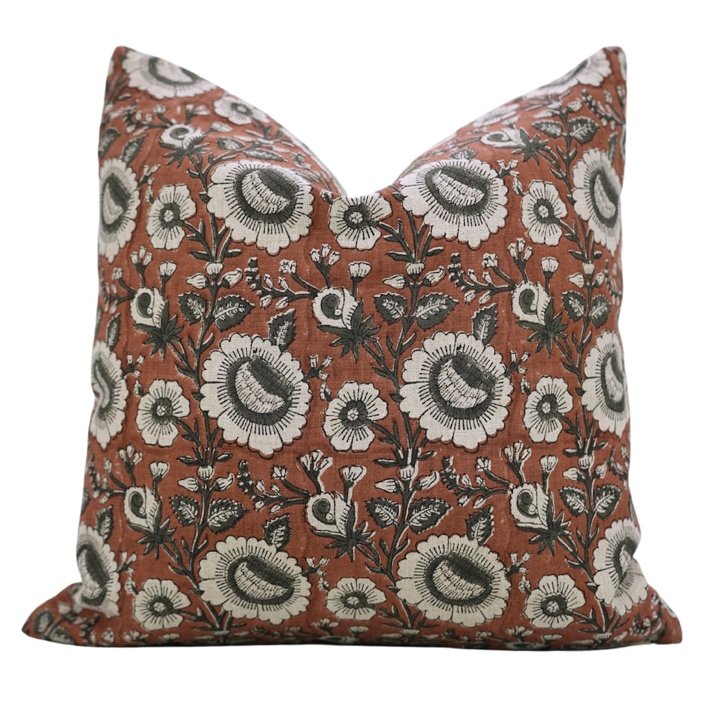 Fabdivine 12x20 Inch Pillowcase for Sofa Bed Chair Floral Fall Decor Boho Accent Linen Brown Rectangle Cushion Cover, Sun Flower