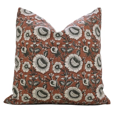 Fabdivine 14x20 Inch Pillowcase for Sofa Bed Chair Floral Fall Decor Boho Accent Linen Brown Rectangle Cushion Cover, Sun Flower