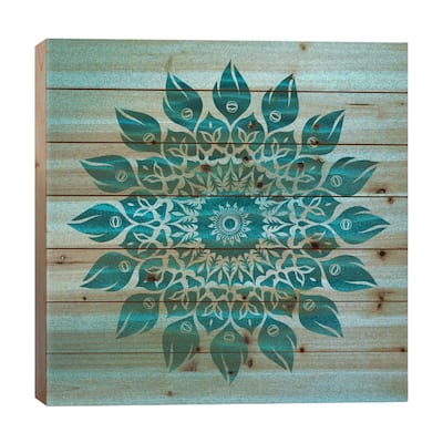 Deep Meditation Mandala Print On Wood by Diego Tirigall - Multi-Color
