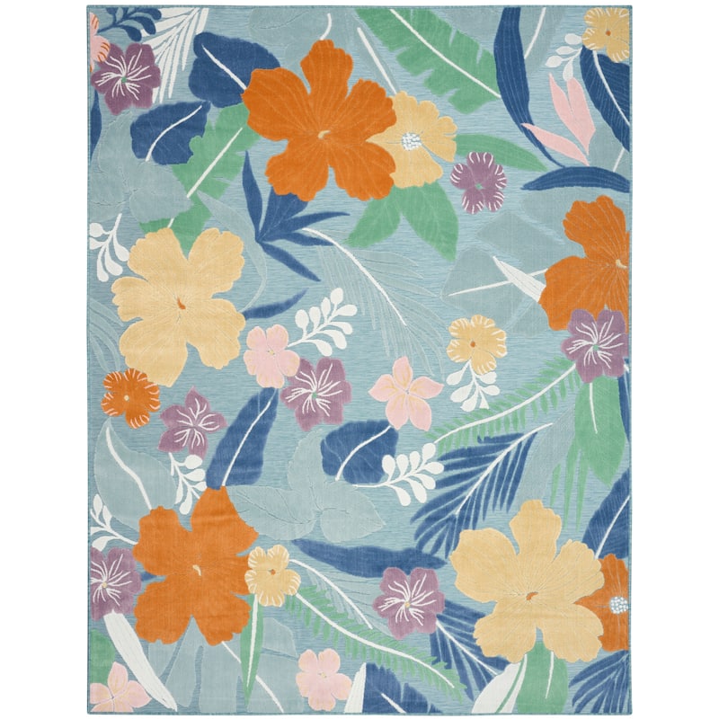 Nourison Suncoast Indoor/Outdoor Floral Area Rug.