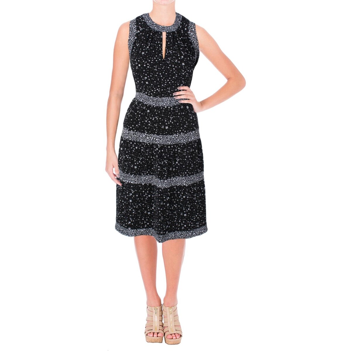 Shop Michael Michael Kors Womens Nora Casual Dress Printed Keyhole