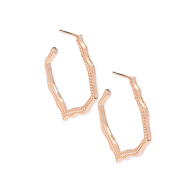 Kendra Scott Miku Rose Gold Plated Brass Earrings - Rose Gold - 34.5mm x 27mm