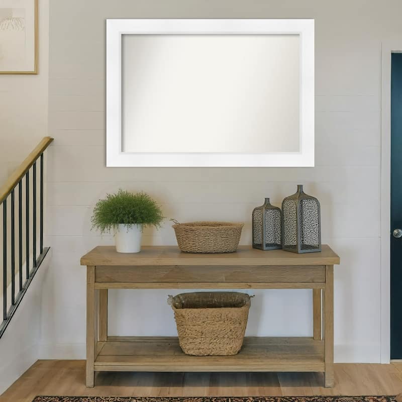 Sloped Non-Beveled Framed Wall Mirror