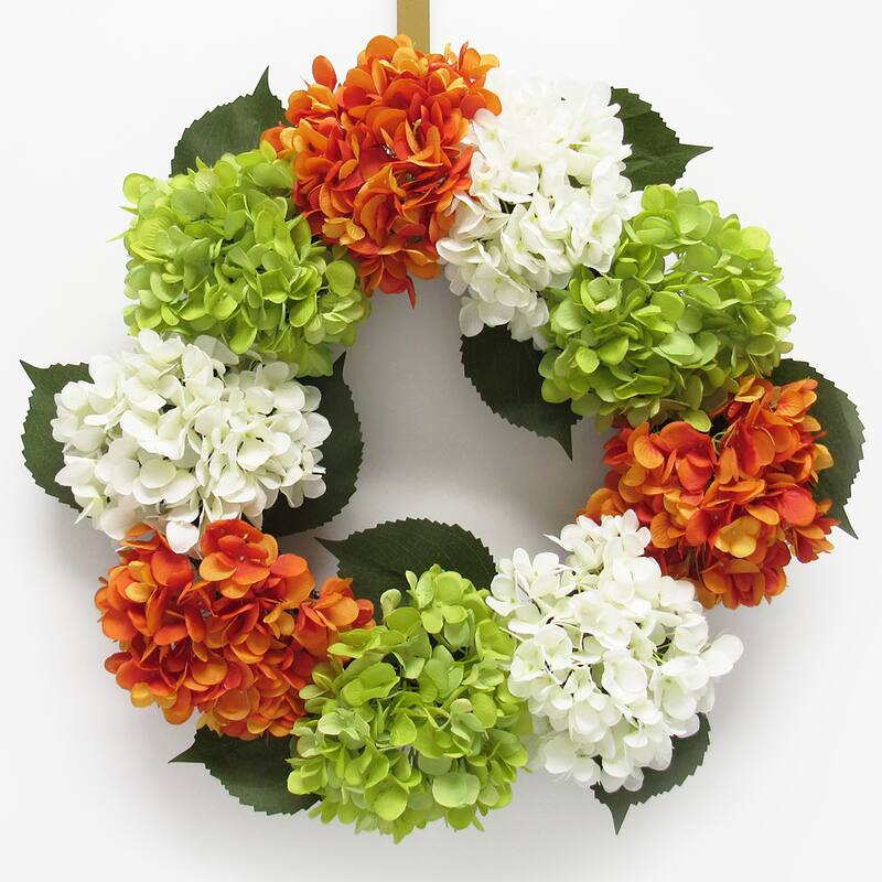 Artificial Hydrangea Flower Wreath 20in