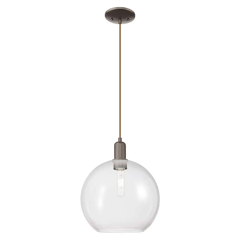 Innovations Lighting Endless Possibilities Arcadia - Athens - 1 Light 12" Cord Hung Mini Pendant - Clear/Oil Rubbed Bronze