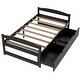 preview thumbnail 3 of 32, Twin Size Platform Kids Bed with 2-Storage Drawers, Durable Pine Wood Frame, Multifunctional Design for Small Spaces, Espresso