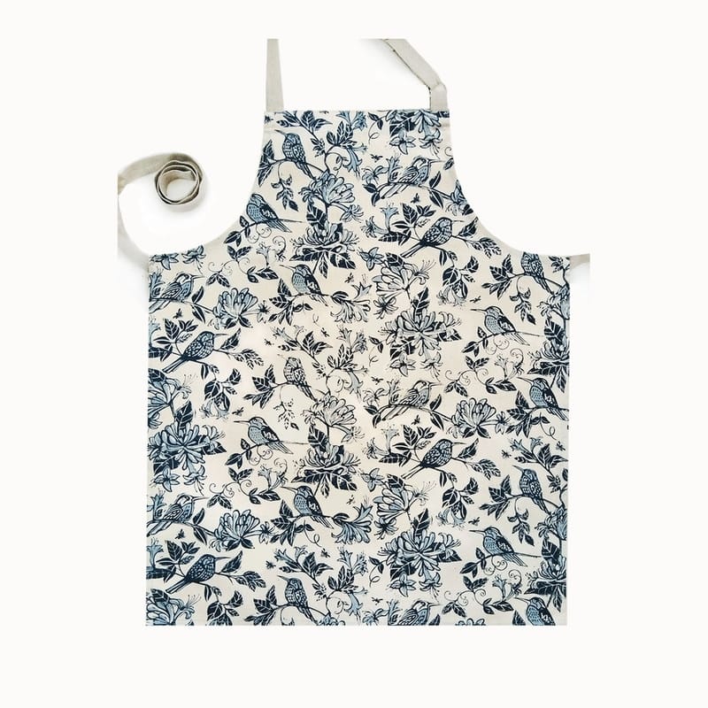 French Home Honeysuckle Indigo Apron