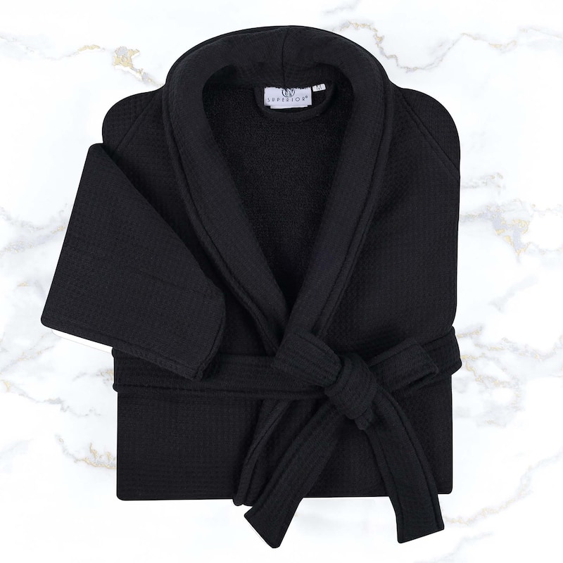 Superior Waffle Weave Cotton Soft Oversized Unisex Adult Bath Robe