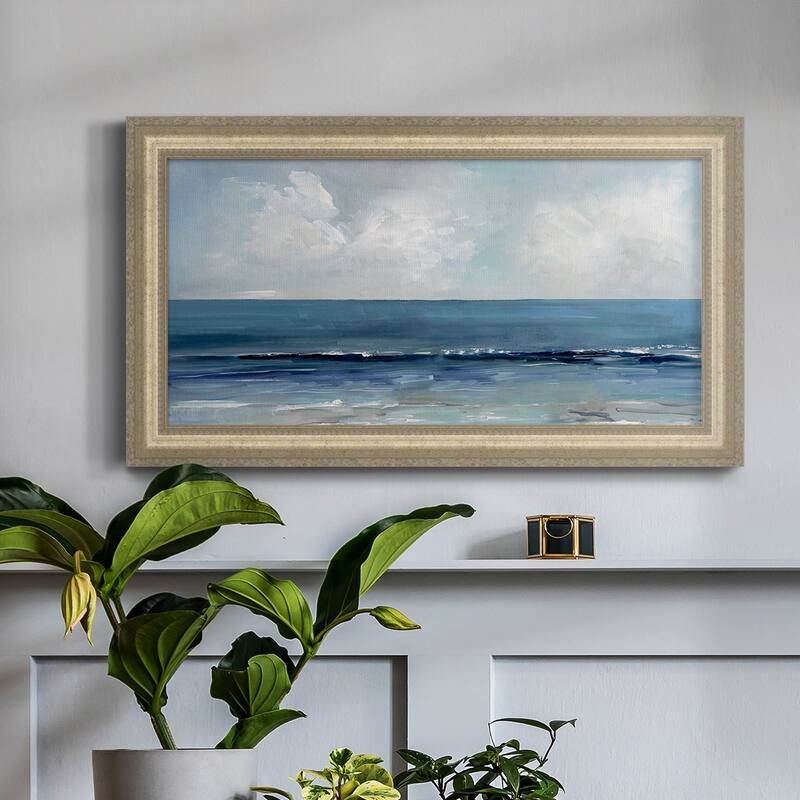Blue Seas Premium Framed Canvas- Ready to Hang