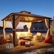 preview thumbnail 42 of 133, EROMMY Hardtop Gazebo,Outdoor Pergola with Double Roof & Netting & Curtains,Heavy Duty Canopy for Patio, Backyard, Pool party 12'x12' - Out of stock