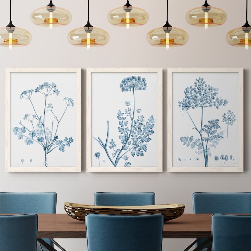 Antique Botanical in Blue IV-Premium Framed Canvas - Ready to Hang - Multi-Color