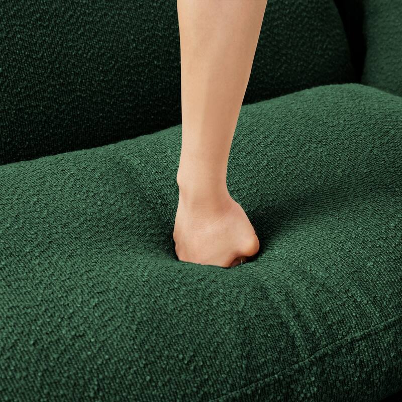 2-Seater Loveseat Sofa Couch with Shell-shaped Armrests, Chaise Lounge Sofa with Cylindrical Legs Wrapped