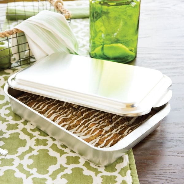 Nordic Ware Natural Aluminum Commercial Classic Metal Covered Cake Pan. Opens flyout.