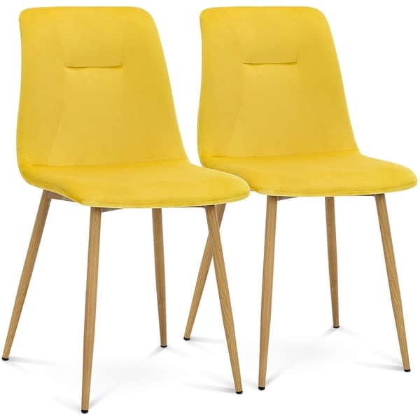Shop Modern Living Room Accent Armless Chairs Set Of 2 Velvet Dining Chairs Overstock 31459293