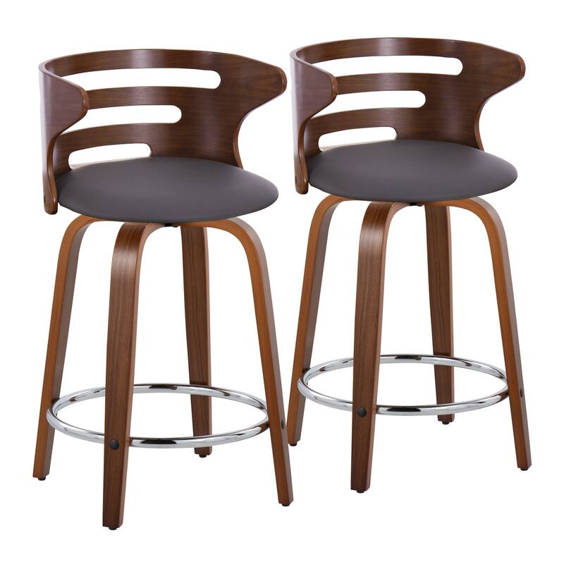 Carson Carrington Cranagh 24" Upholstered Counter Stools (Set of 2)