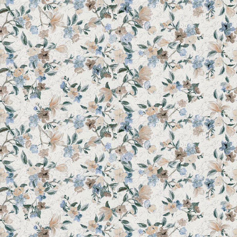 Merola Tile Parete Setoso White 23-1/2" x 47" Porcelain Floor and Wall Tile