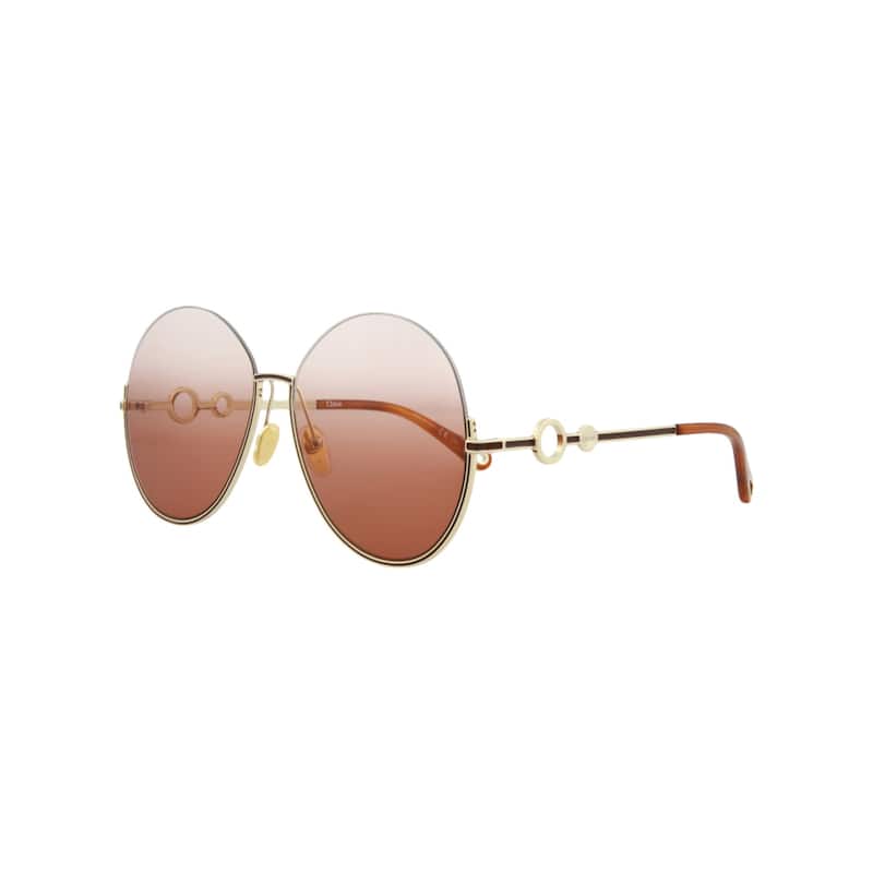 Chloé Round-Frame Metal Sunglasses