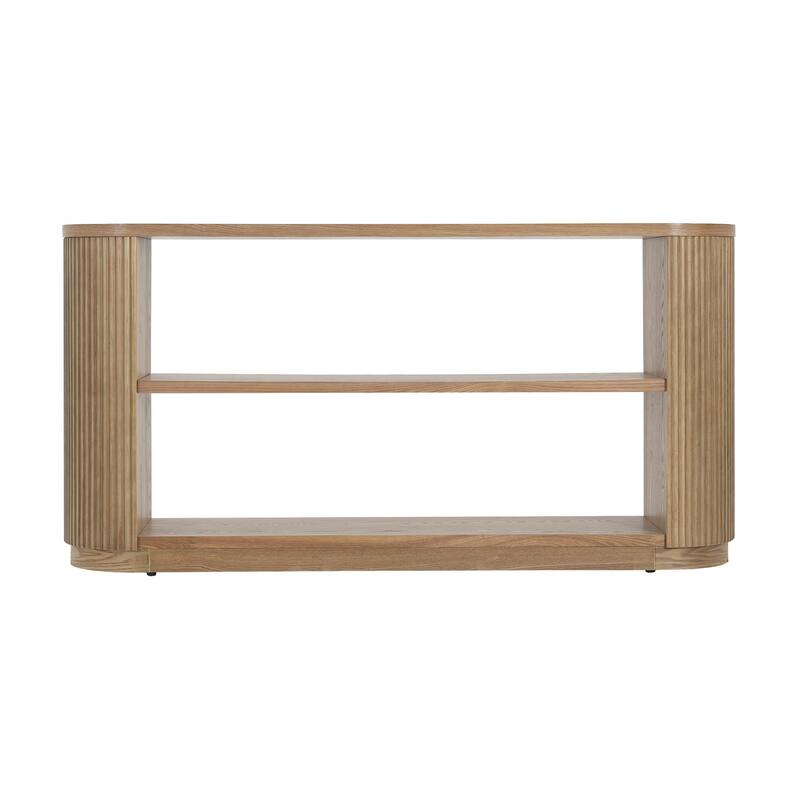 Multi-functional corridor table, open shelf - Natural