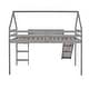 preview thumbnail 7 of 13, Stylish and Playful Design Wood Loft Bed with Slide, Ladder and Roof, Twin size