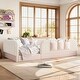 preview thumbnail 3 of 124, Twin/Full/Queen Teddy Fleece Floor Bed with Upholstered Safety Rails and Pocket