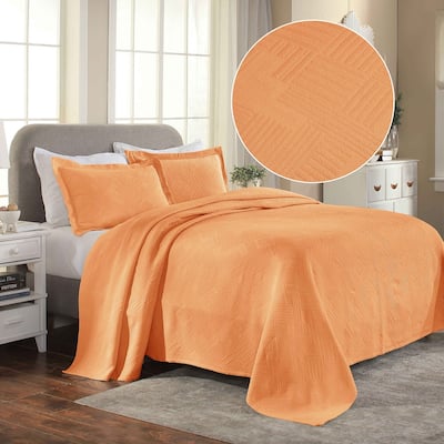 Superior Geometric Fret Cotton Decorative Bedspread Set