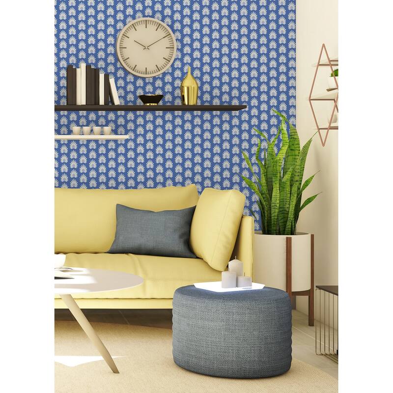 Scalamandre Azure Fleur Peel & Stick Wallpaper
