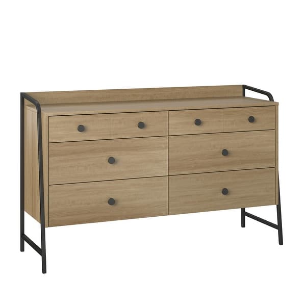 slide 2 of 6, The Novogratz Bushwick Wide 6 Drawer Dresser Natural