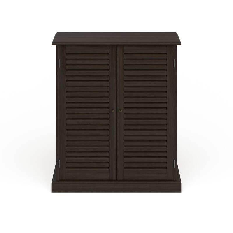 Gaillardia Transitional Brown Wood 5-Shelf Shoe Cabinet by Copper Grove