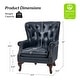 preview thumbnail 30 of 48, Gerhard Genuine Leather Armchair with Nailhead Trims and Removable Cushion Set of 2 by HULALA HOME
