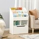 preview thumbnail 9 of 35, 3-Tier Kids Book Shelf Cabinet with 2 Storage Compartment and Large Drawer - 23.5" W x 11.75" D x 35.5" H