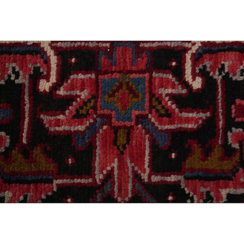 Hand Knotted Oriental 100% Wool Carpet Traditional Floral Red Heriz Area Rug - 13' 6'' X 10' 2''