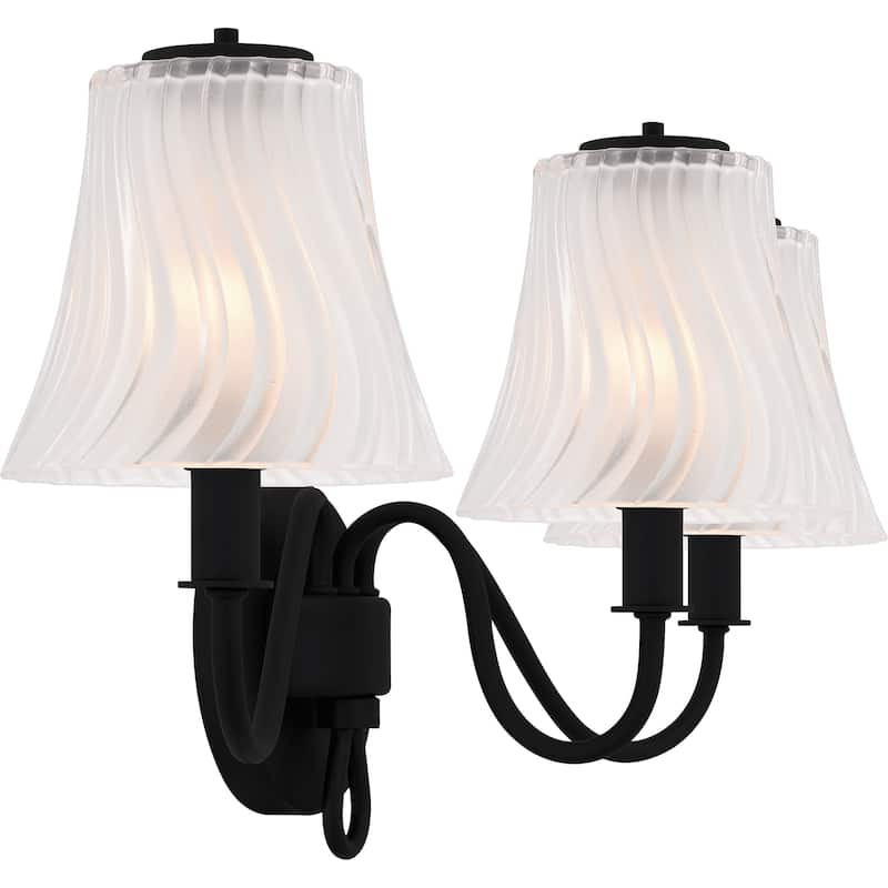 McKinney 3-Light Matte Black Bath Light