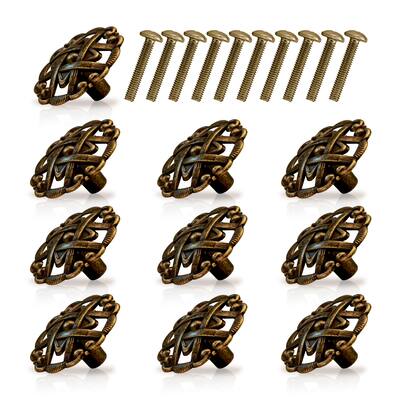 Mascot Hardware Weave 1-1/2 In. Antique Brass Round Cabinet Knob